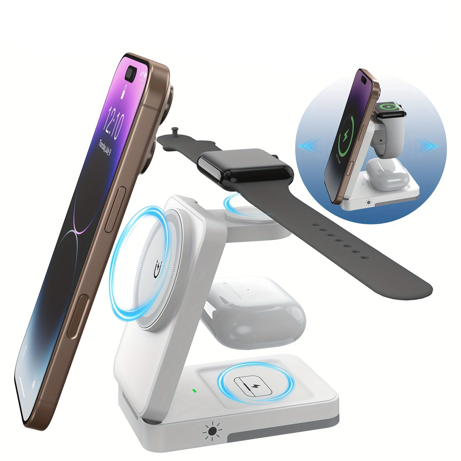 3-in-1 — Foldable Wireless Charging Station