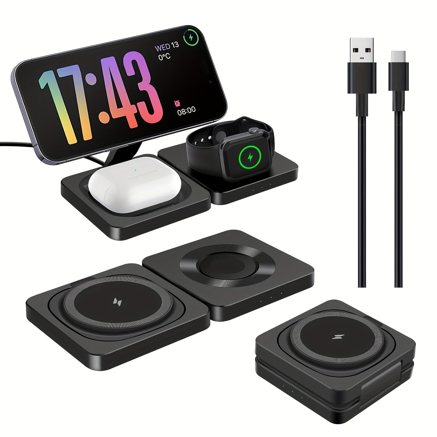 3-in-1 — Foldable Wireless Charging Station