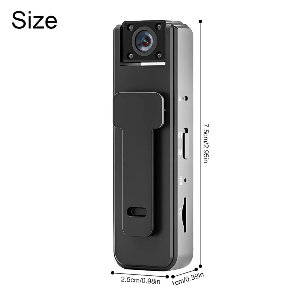 Mini Body Camera 1080p HD (180° Rotating)