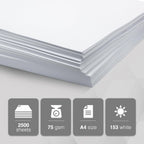 Premium A4 Paper 75 gsm – 5-Pack (≈12,500 sheets)
