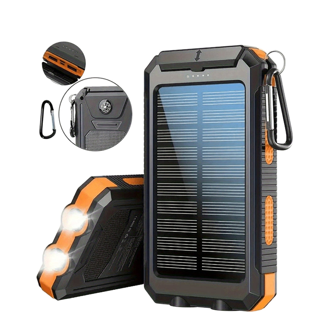 Solar Power Bank (USB-C + Dual USB, Flashlight & Compass) [VARIATIONS-AVAILABLE]