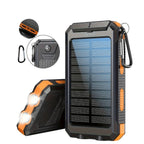 Solar Power Bank (USB-C + Dual USB, Flashlight & Compass) [VARIATIONS-AVAILABLE]