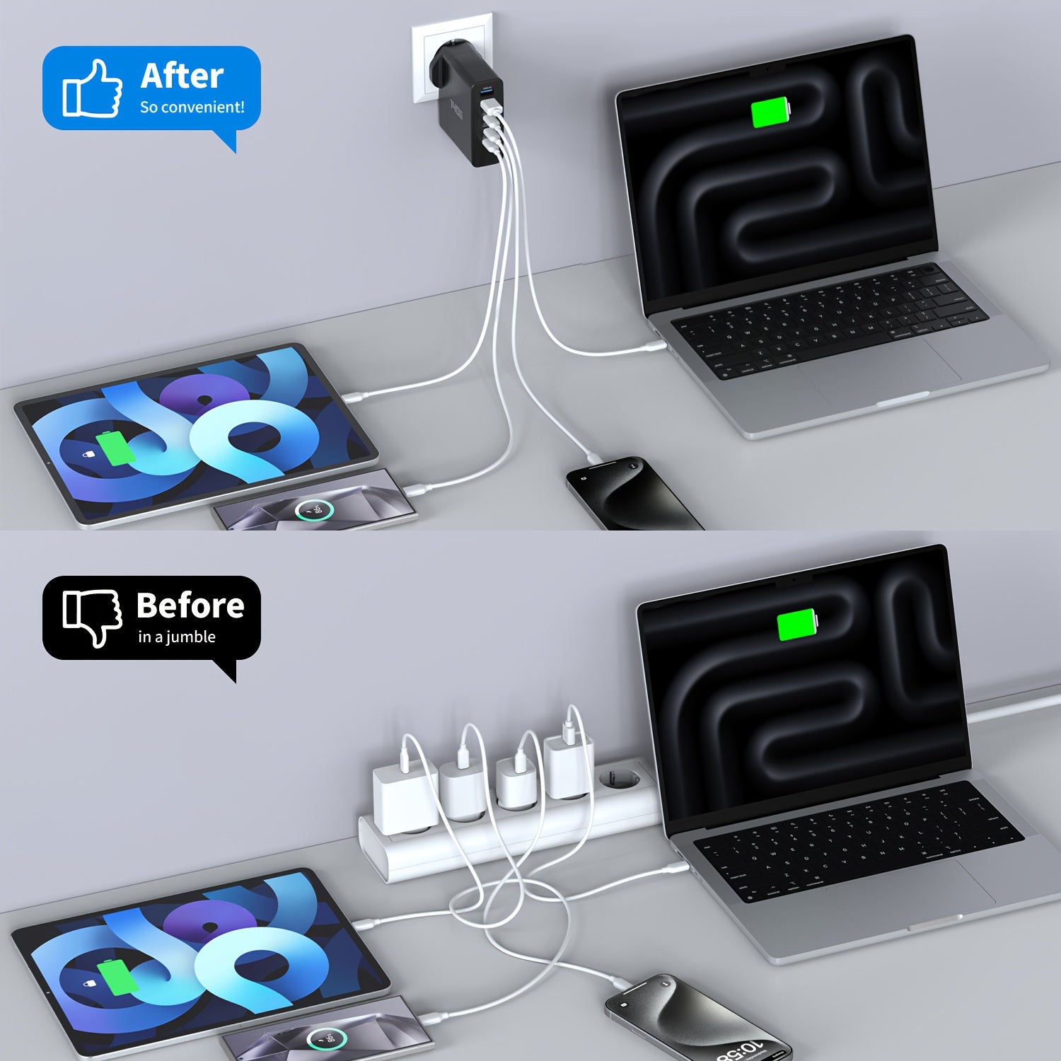 LED Display GaN USB-C Power Station