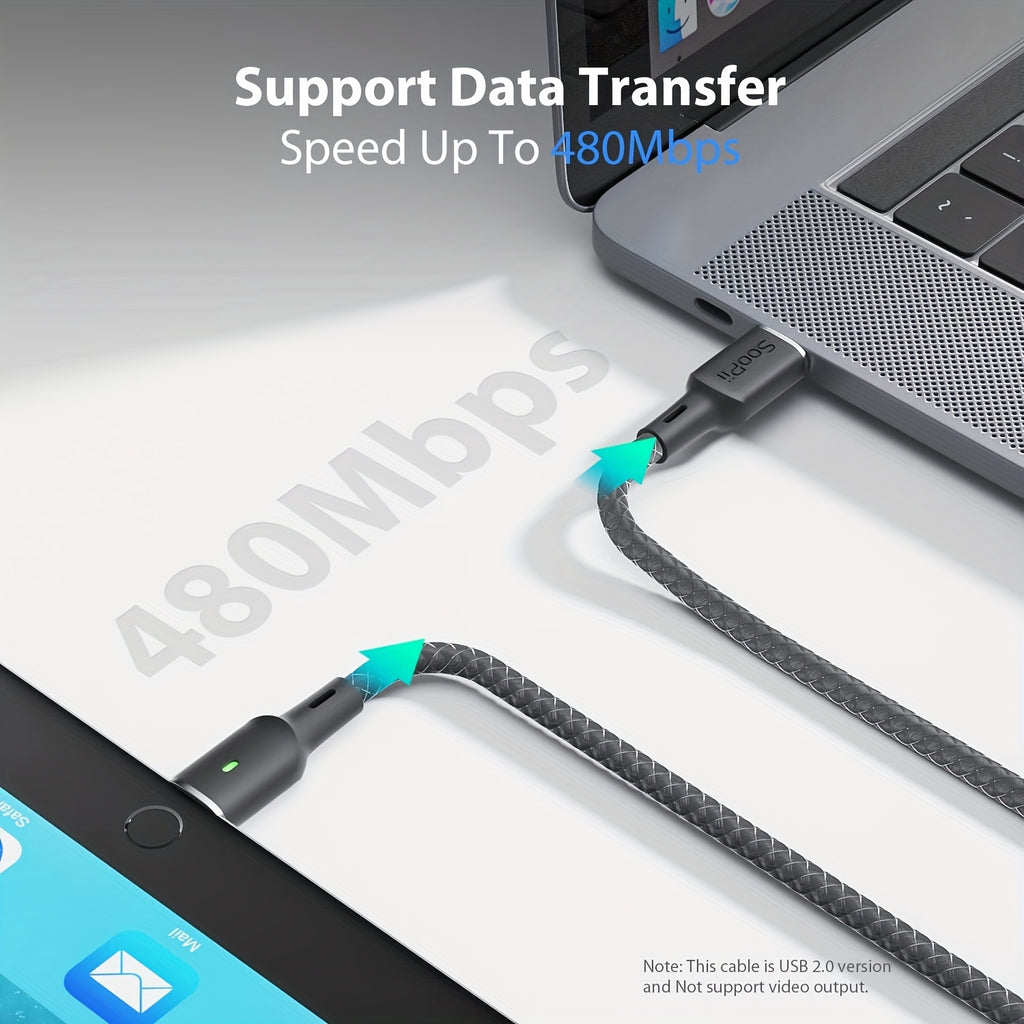 USB-C to USB-C Cable (100 W PD) + LED Power Monitor