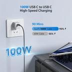 USB-C to USB-C Cable (100 W PD) + LED Power Monitor