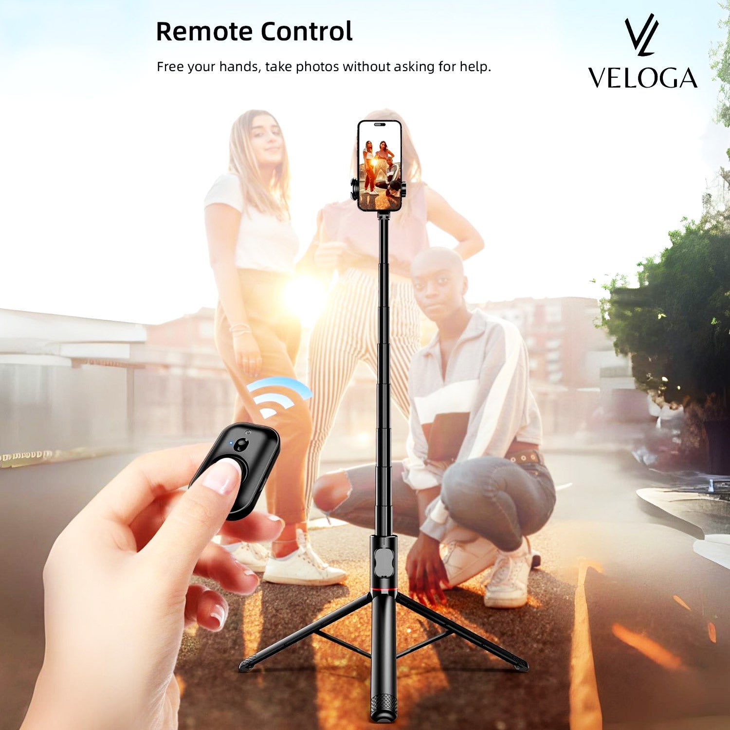 2-in-1 Selfie Stick & Tripod with Remote