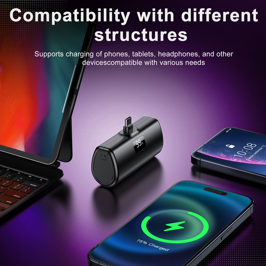 Ultra-Compact Power Bank (USB-C, Built-in Cable Variant)