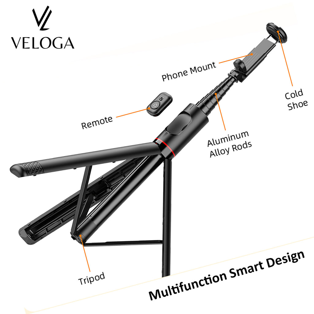 2-in-1 Selfie Stick & Tripod with Remote