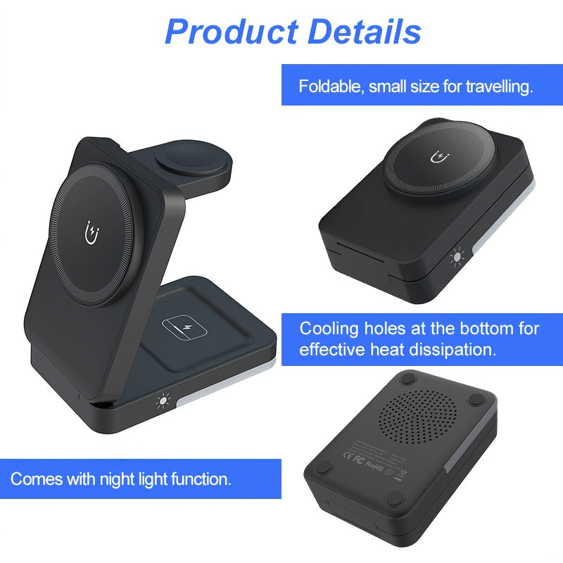 3-in-1 — Foldable Wireless Charging Station