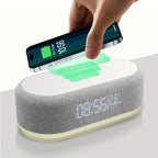 Smart Alarm Clock with 15 W Wireless Charger & Ambient Glow