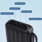 Power Bank with 20W Fast-Charge & Built-in Cables