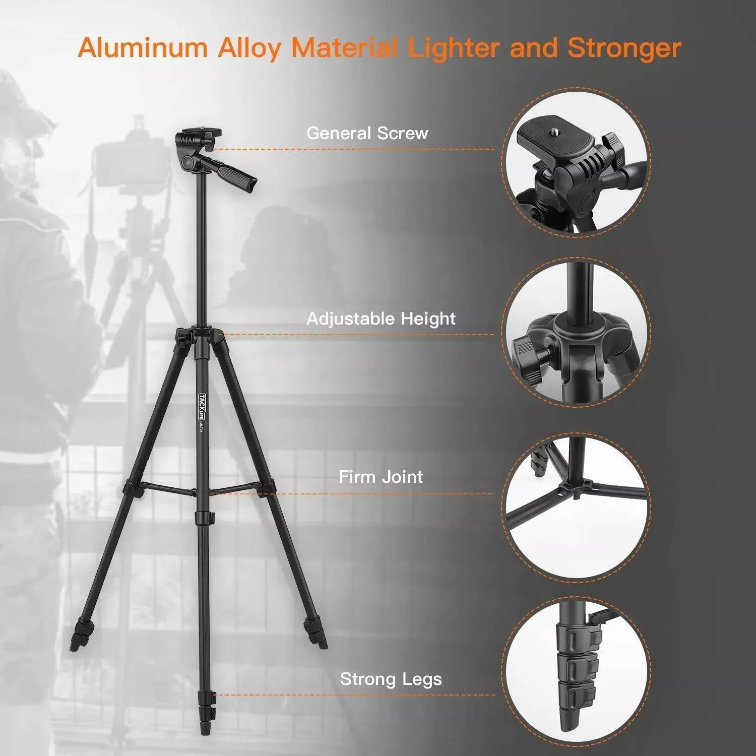 Travel Tripod Kit — 53″ (40.5–135 cm) Aluminum + Carry Bag & Remote
