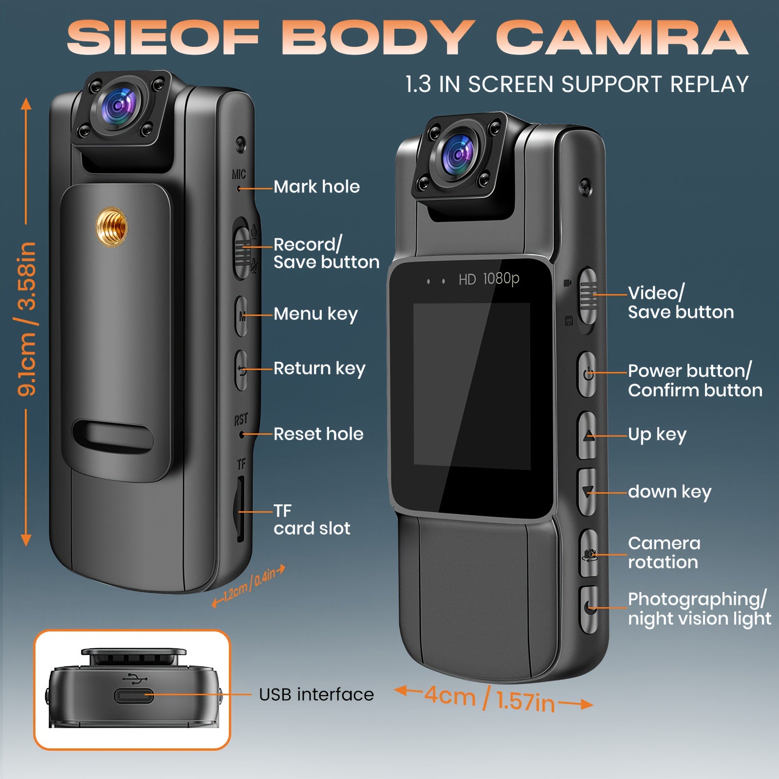 Wearable 1080p Action Body Camera [VARIATIONS-AVAILABLE]