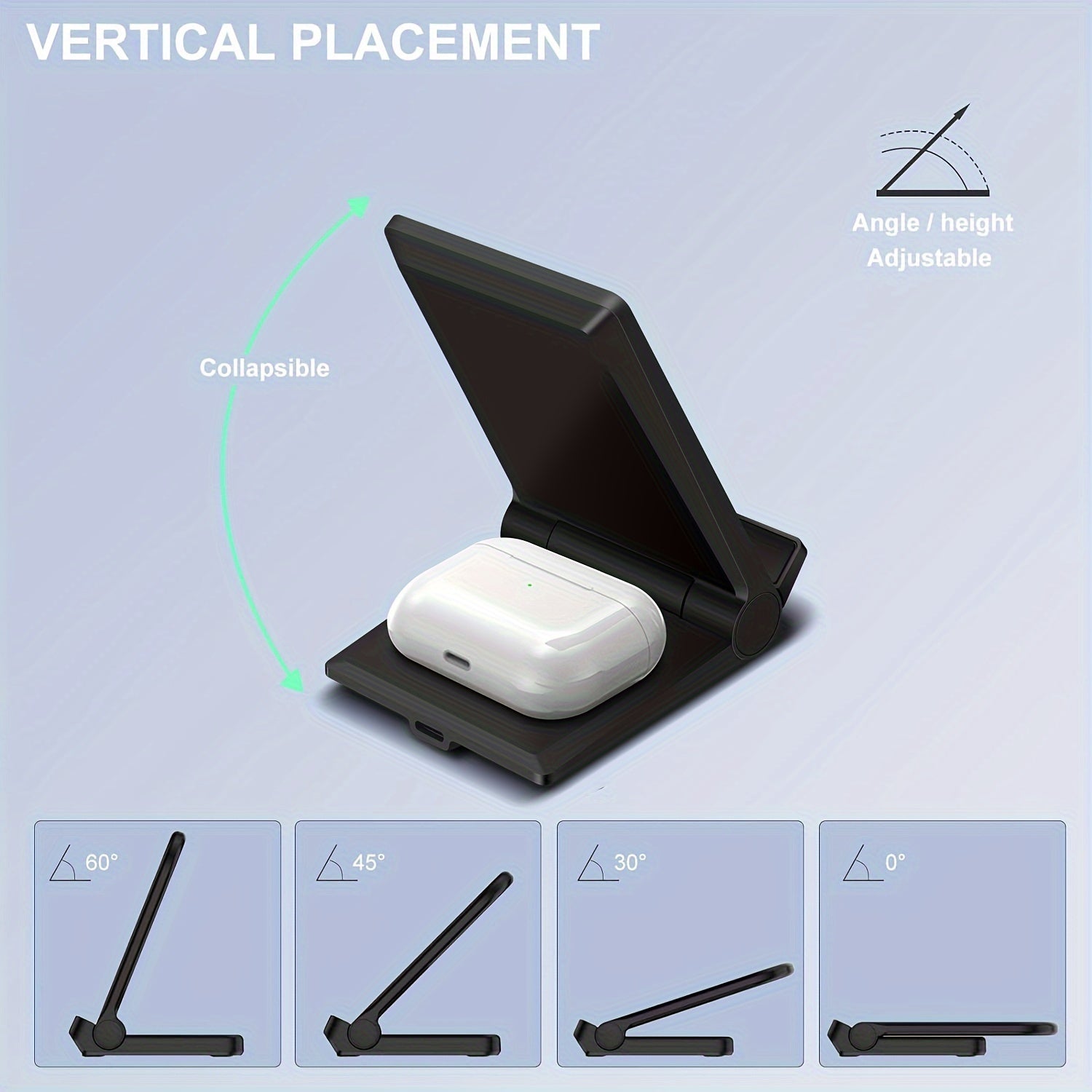 2-in-1 Foldable Wireless Charging Dock