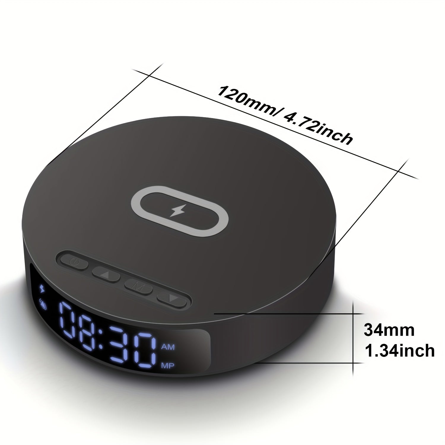 Dual-Purpose Alarm Clock & Wireless Charging Hub