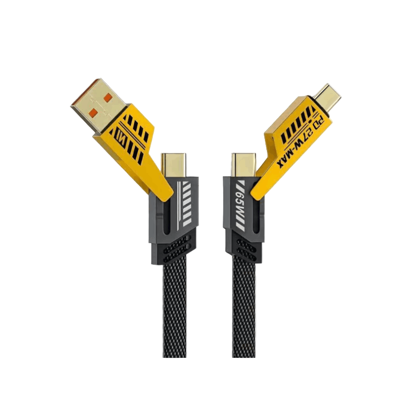 4-in-1 Multi-Device Charging Cable (Nylon-Braided)