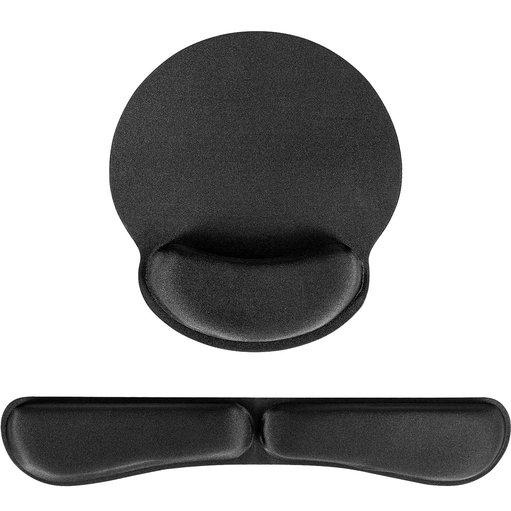 Memory-Foam Keyboard Wrist Rest + Mouse Pad (Non-Slip Base)