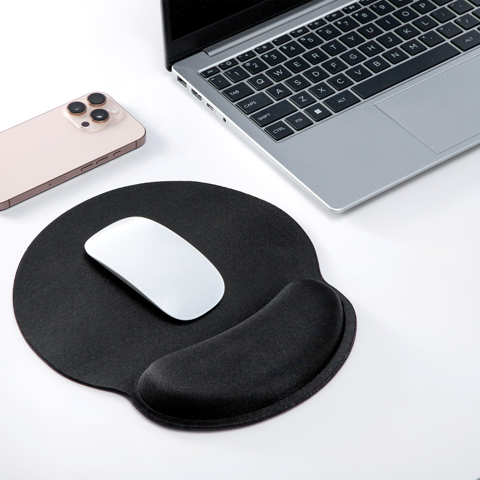 Memory-Foam Keyboard Wrist Rest + Mouse Pad (Non-Slip Base)