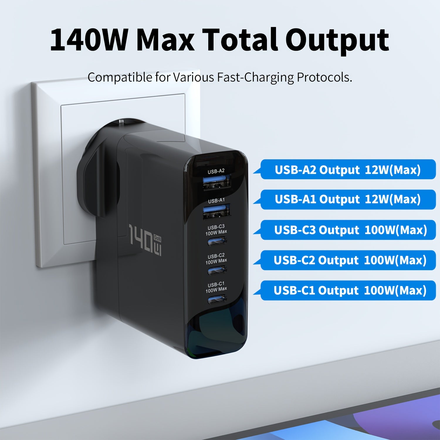 LED Display GaN USB-C Power Station