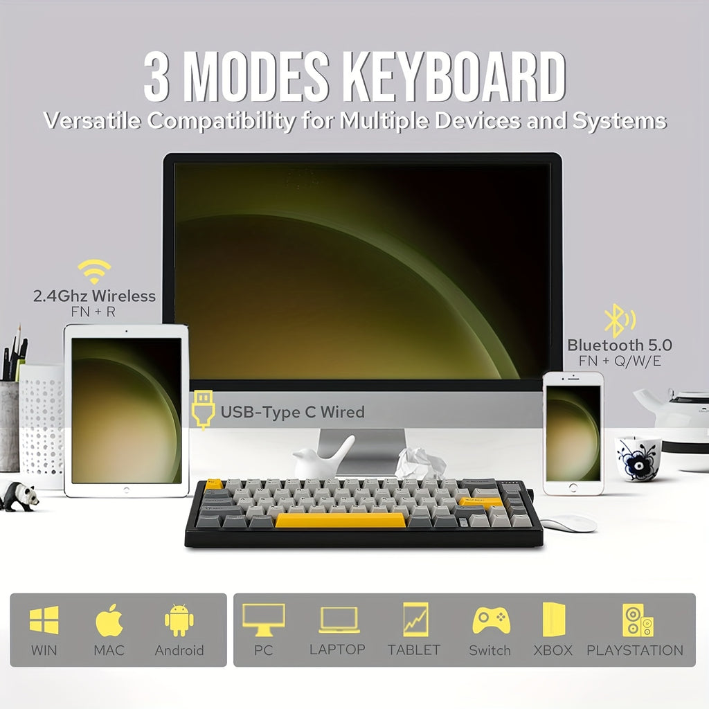 AJAZZ AK650 — Wireless 65 % Mechanical Keyboard with Screen & Knob [VARIATIONS-AVAILABLE]