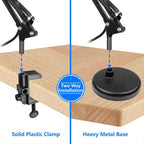 Flexible Multi-Angle Clip-On Desk Lamp - With extra Clip-on Desk feature