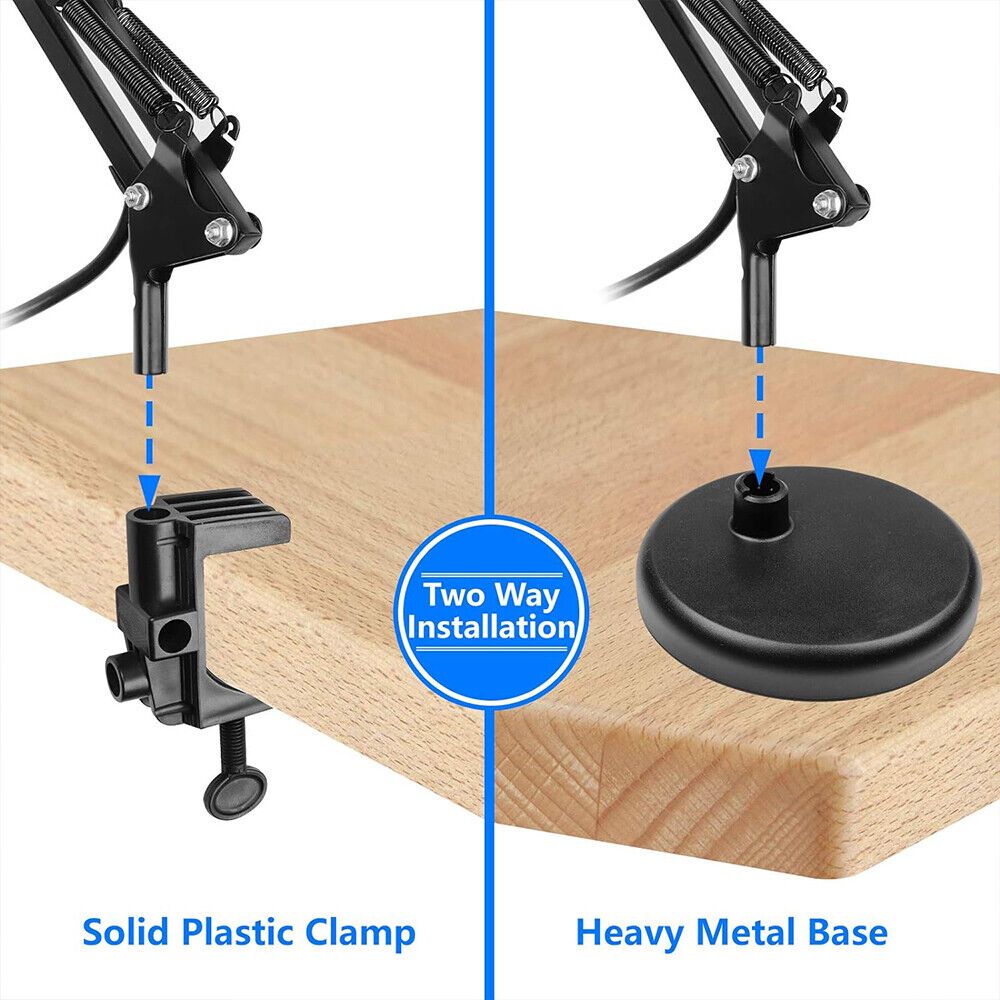 Flexible Multi-Angle Clip-On Desk Lamp - With extra Clip-on Desk feature