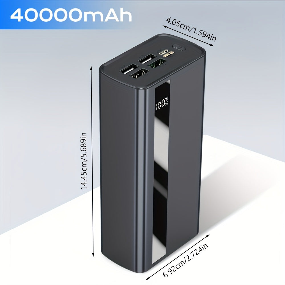 High-Capacity Power Bank (4 USB Ports, LED Display, Dual Input Ports)